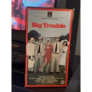 Big Trouble VHS 1986 film RCA retro original side load slipcover movie